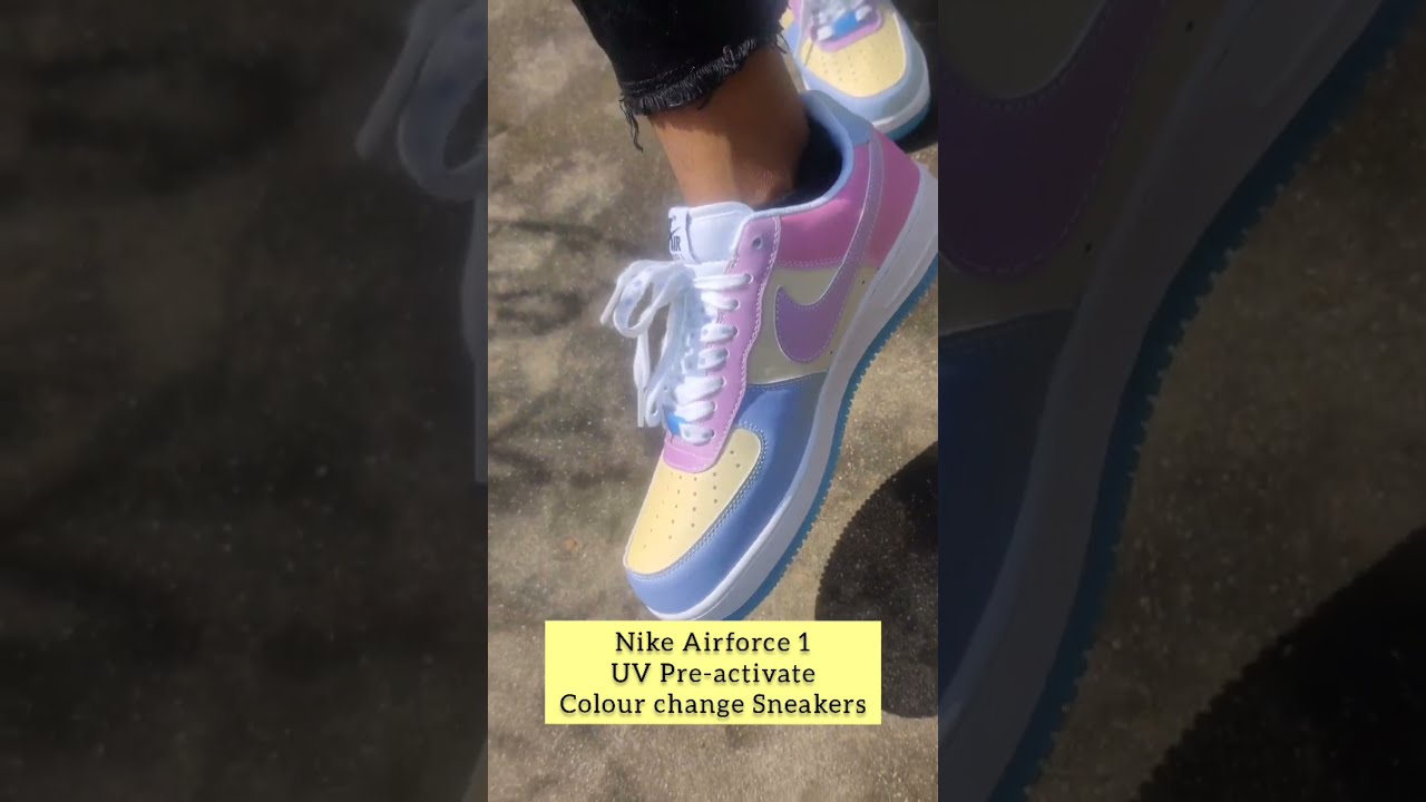 Nike Air Force 1 UV color changing shoes | Color changing shoes, Nike air  force, Cute nike shoes